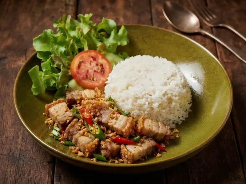 Stir Fried Chili And Salt On Rice
