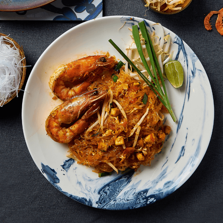 Traditional Pad Thai With Fresh Shrimp & Glass Noodles